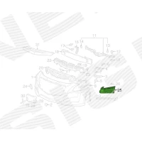 РЕШІТКА В БАМПЕР PCD99039GBL